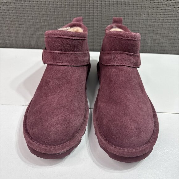 BEARPAW® Suede Petite Micro Boot Purple Women's Size 9 - Picture 2 of 8